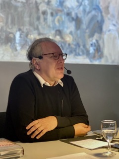 Eric Minin het Veltershof tijdens de lezing - Foto Stefaan Huysentruyt Eric Minin het Veltershof tijdens de lezing - Foto Stefaan Huysentruyt